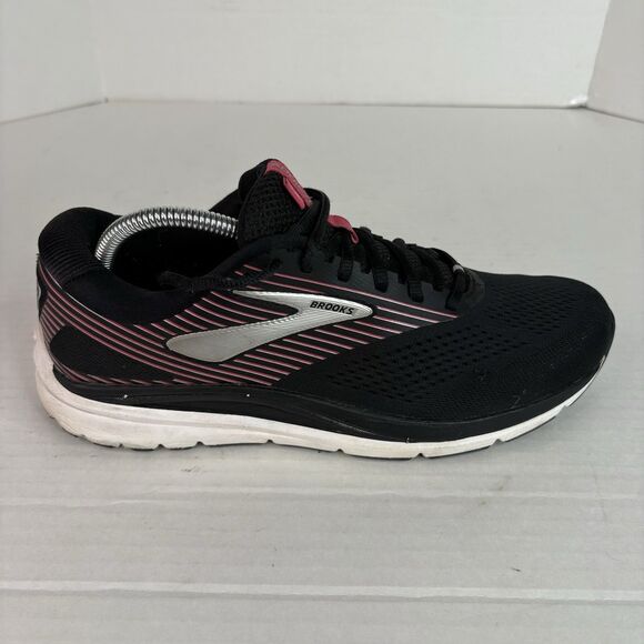Brooks Addiction 14 Women's Running Walking Shoes Size 10.5 Black Pink B-Medium - Picture 1 of 9